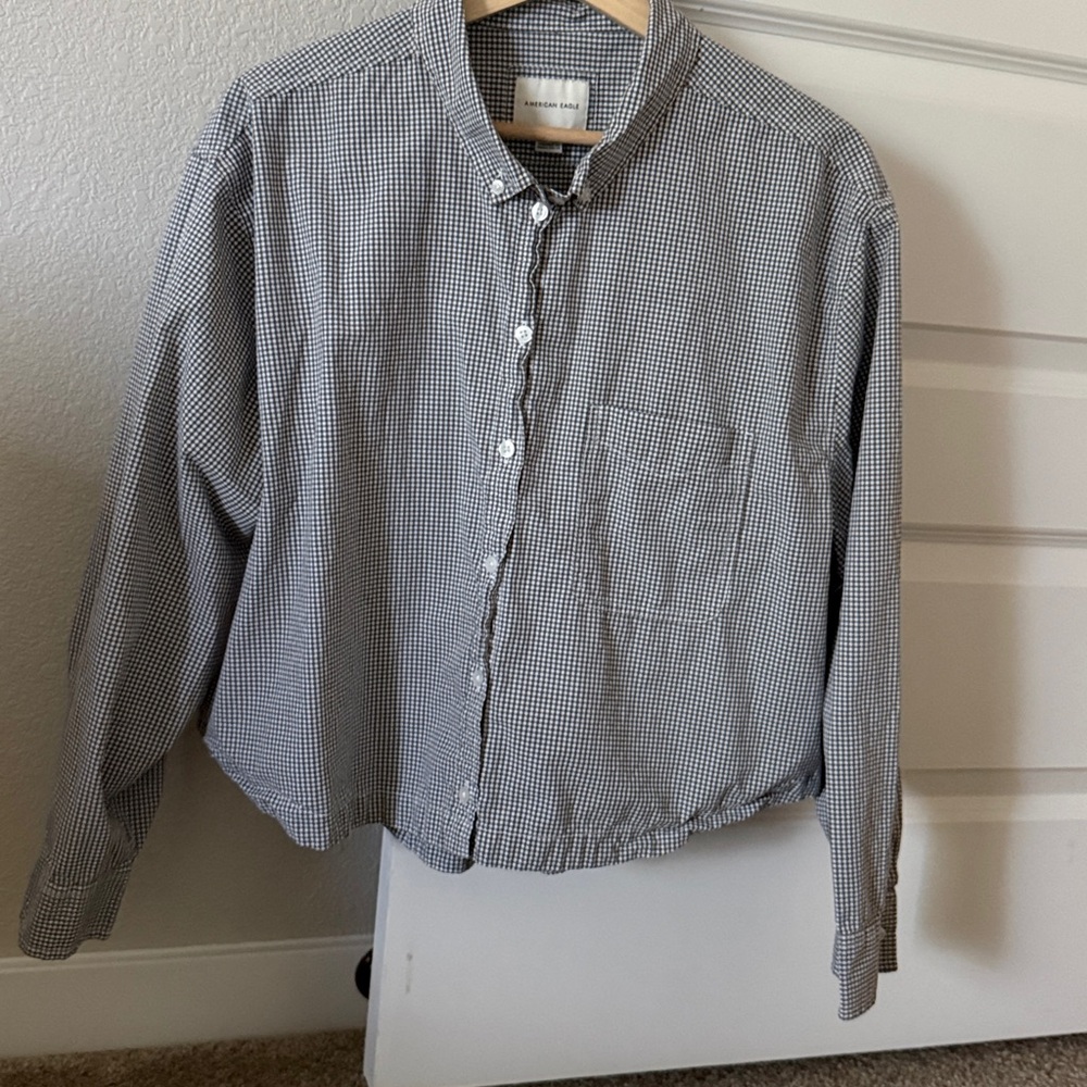 American Eagle Outfitters Monochrome Checkered Shirt
